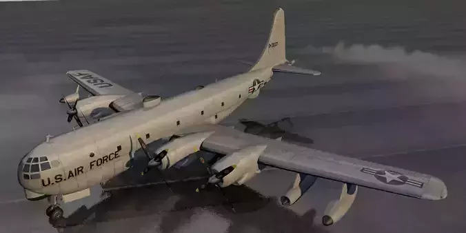 Boeing C-97 Stratofreighter - Boeing KC-97L Stratotanker 3D model
