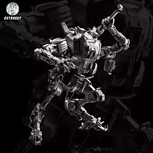 Blade Wielding Mech 100mm 3D print model