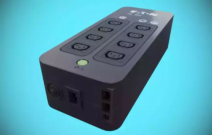 UPS EATON - Uninterruptible Power Supply Low-poly 3D model