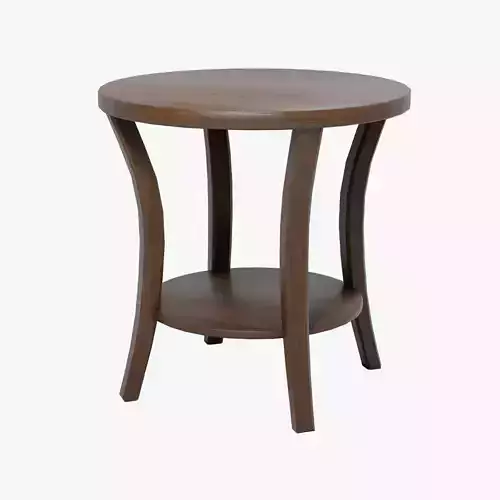Classic Curved End Table 3D model