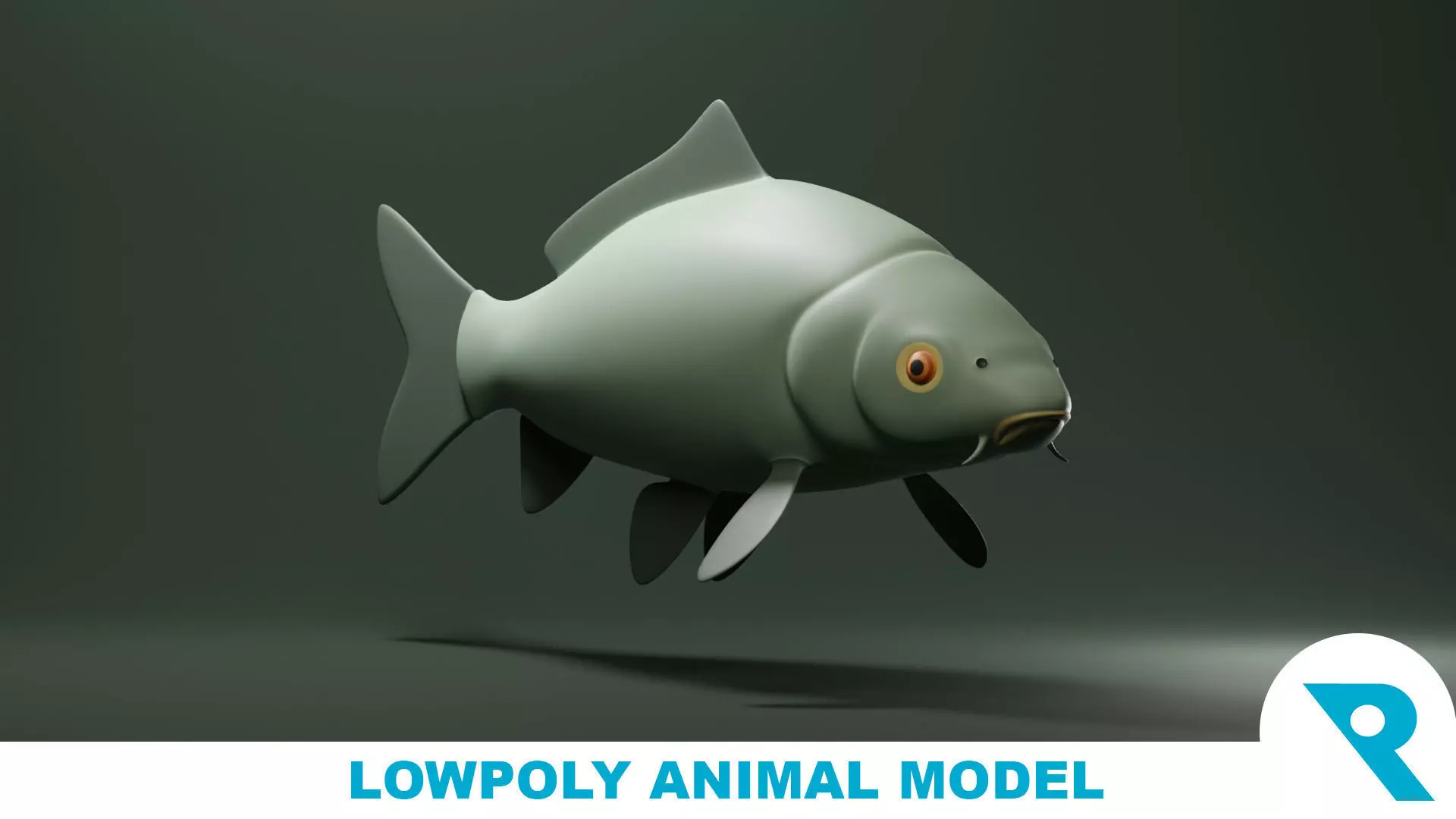 Carp Fish Base Mesh Low-poly 3D model