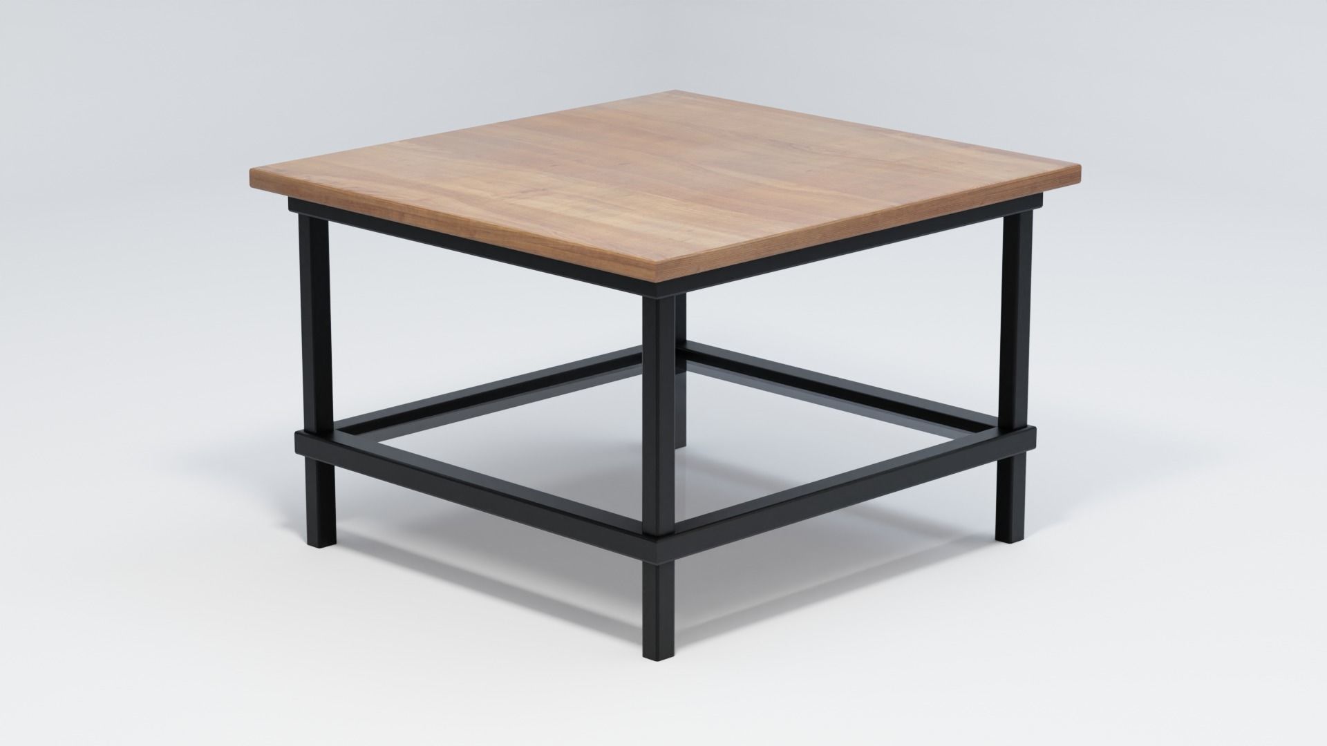 Short Modern End Table 3D model_1