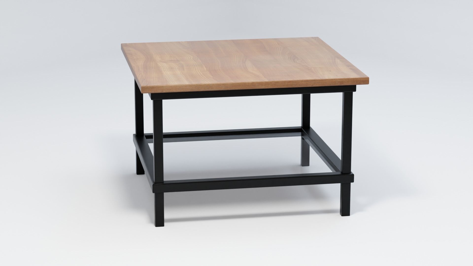 Short Modern End Table 3D model_3