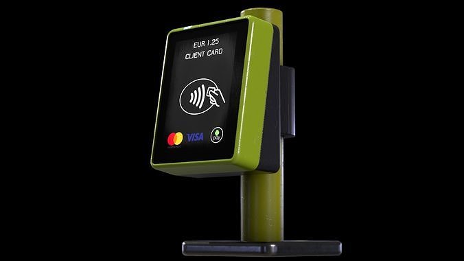 Terminal NFC Low-poly 3D model 7