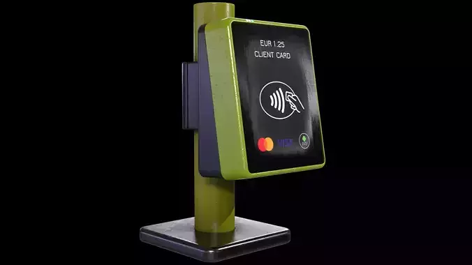 Terminal NFC Low-poly 3D model