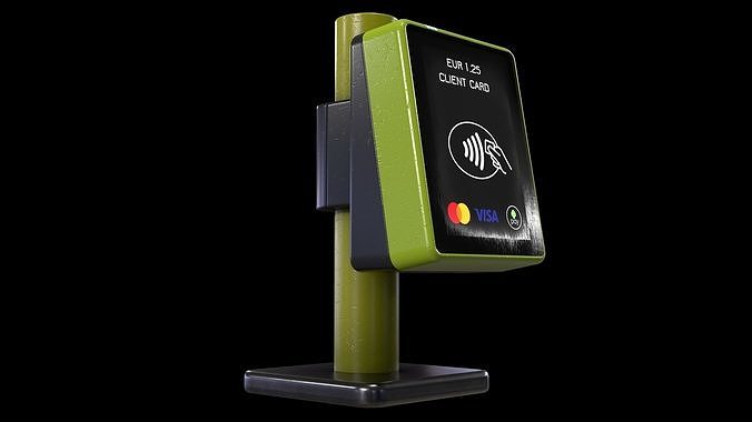 Terminal NFC Low-poly 3D model 6
