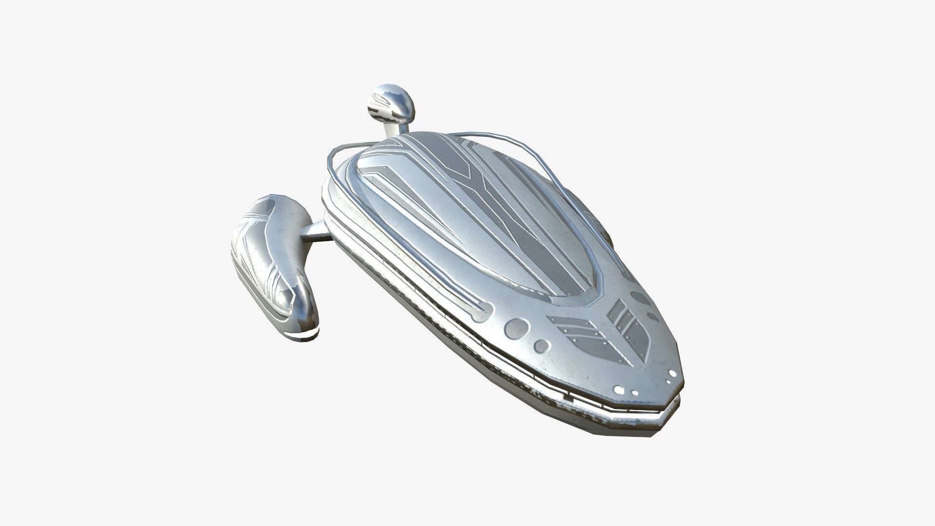 3D model Alien Spaceship UFO H01 Steel - Sci Fi Spacecraft Design VR ...