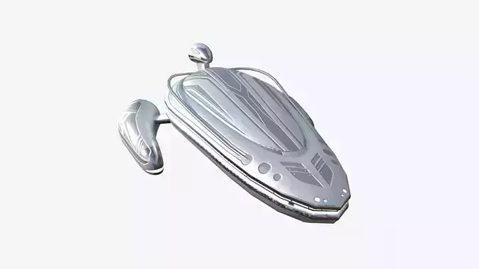 Alien Spaceship UFO H01 Steel - Sci Fi Spacecraft Design Low-poly 3D model
