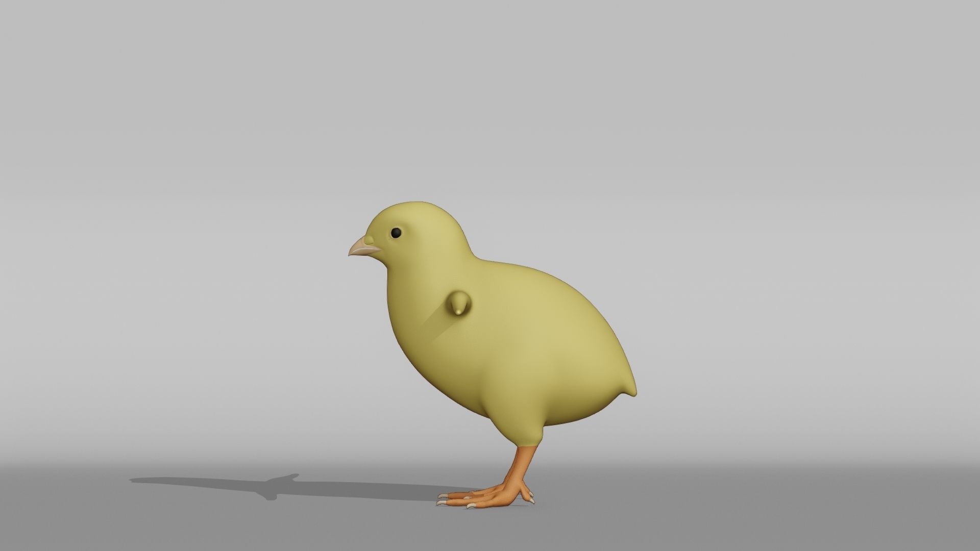 Chick Base Mesh Low-poly 3D model_10