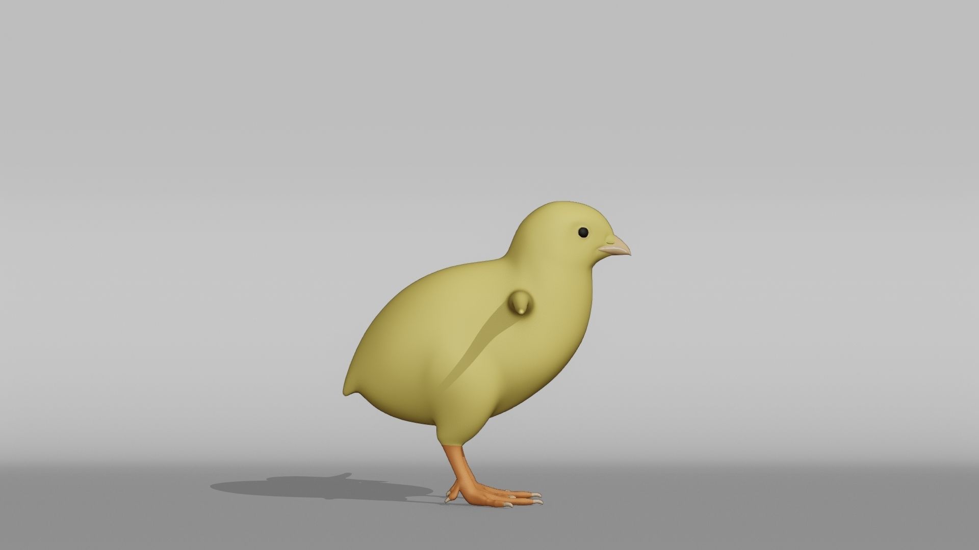 Chick Base Mesh Low-poly 3D model_8