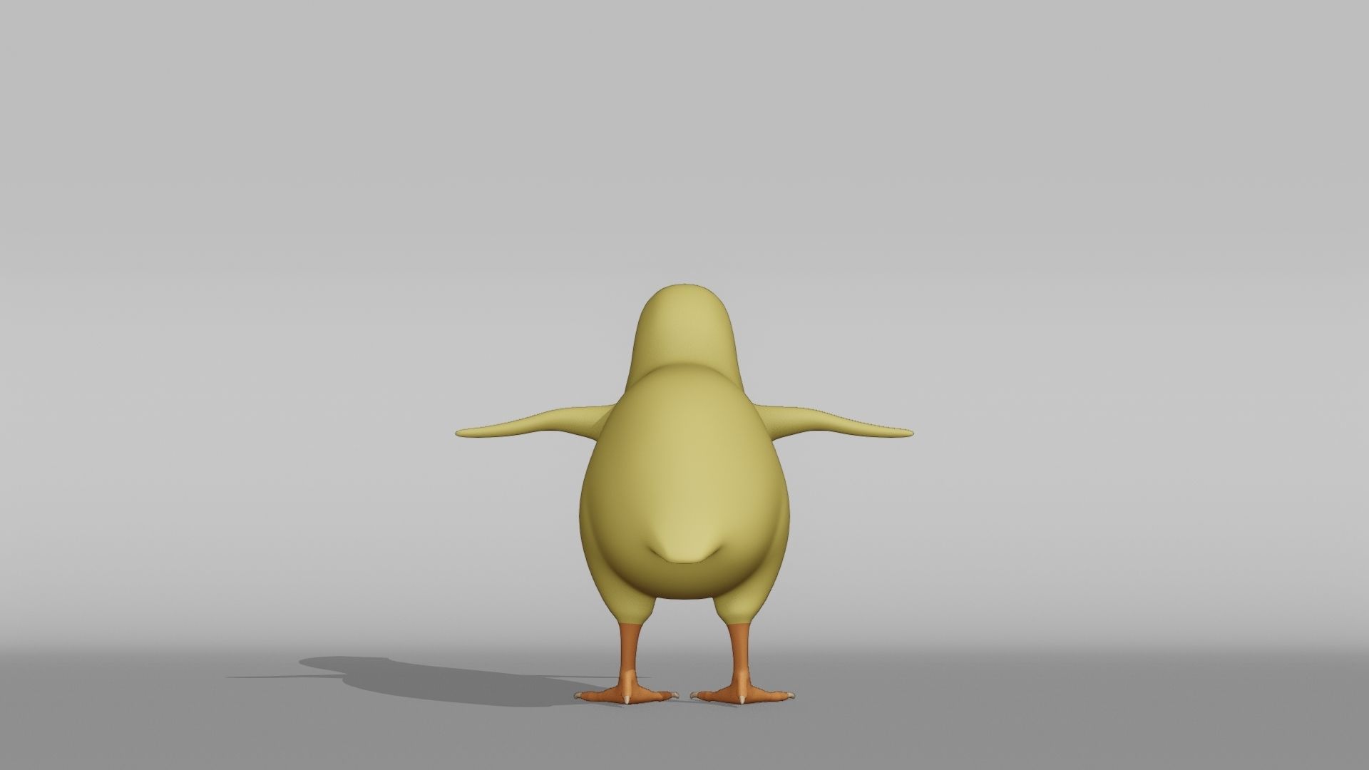 Chick Base Mesh Low-poly 3D model_9