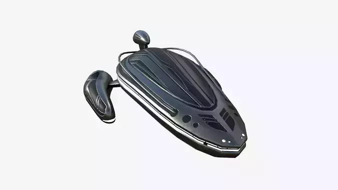 Alien Spaceship UFO H03 Dark Steel - Sci Fi Spacecraft Design Low-poly 3D model