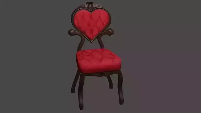 Valentines Love Chair Low-poly 3D model