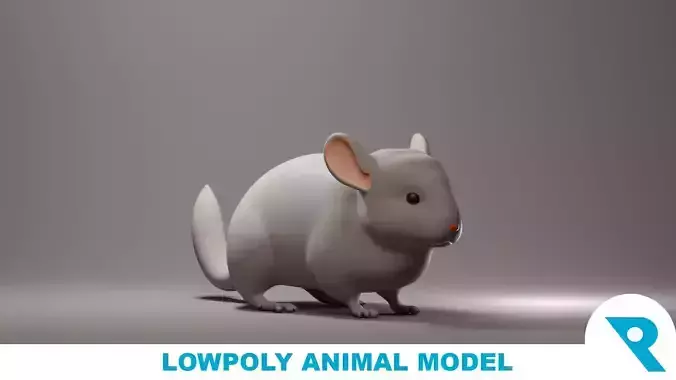 Chinchilla Base Mesh Low-poly 3D model