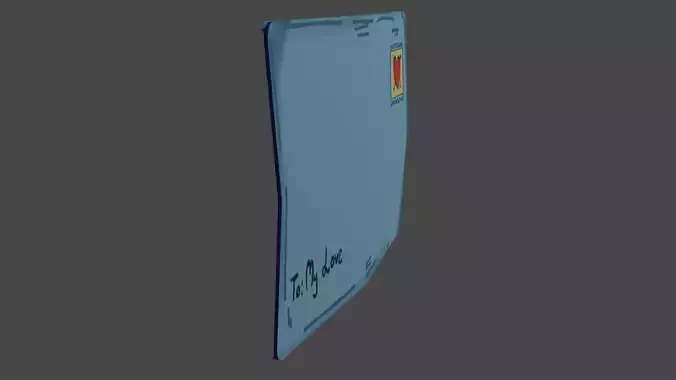 Valentines Love Letter Low-poly 3D model