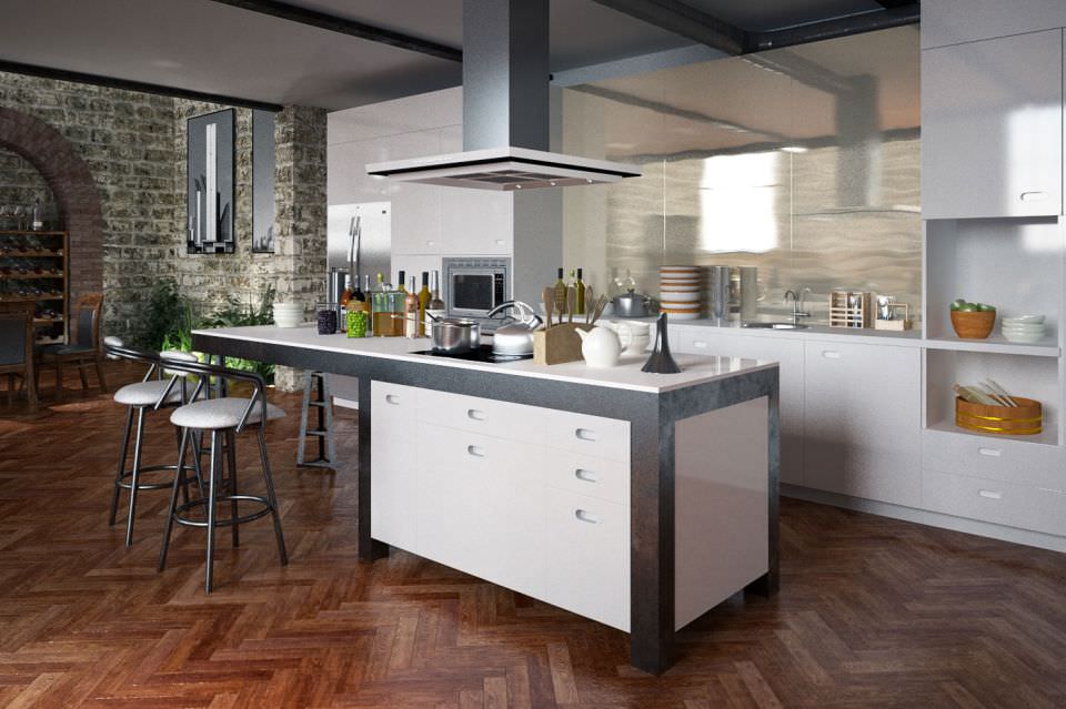 Stone Wall Interior Design 3D model_1