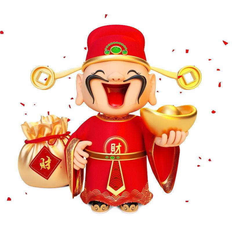 Chinese New Year God of Wealth 3D model_4