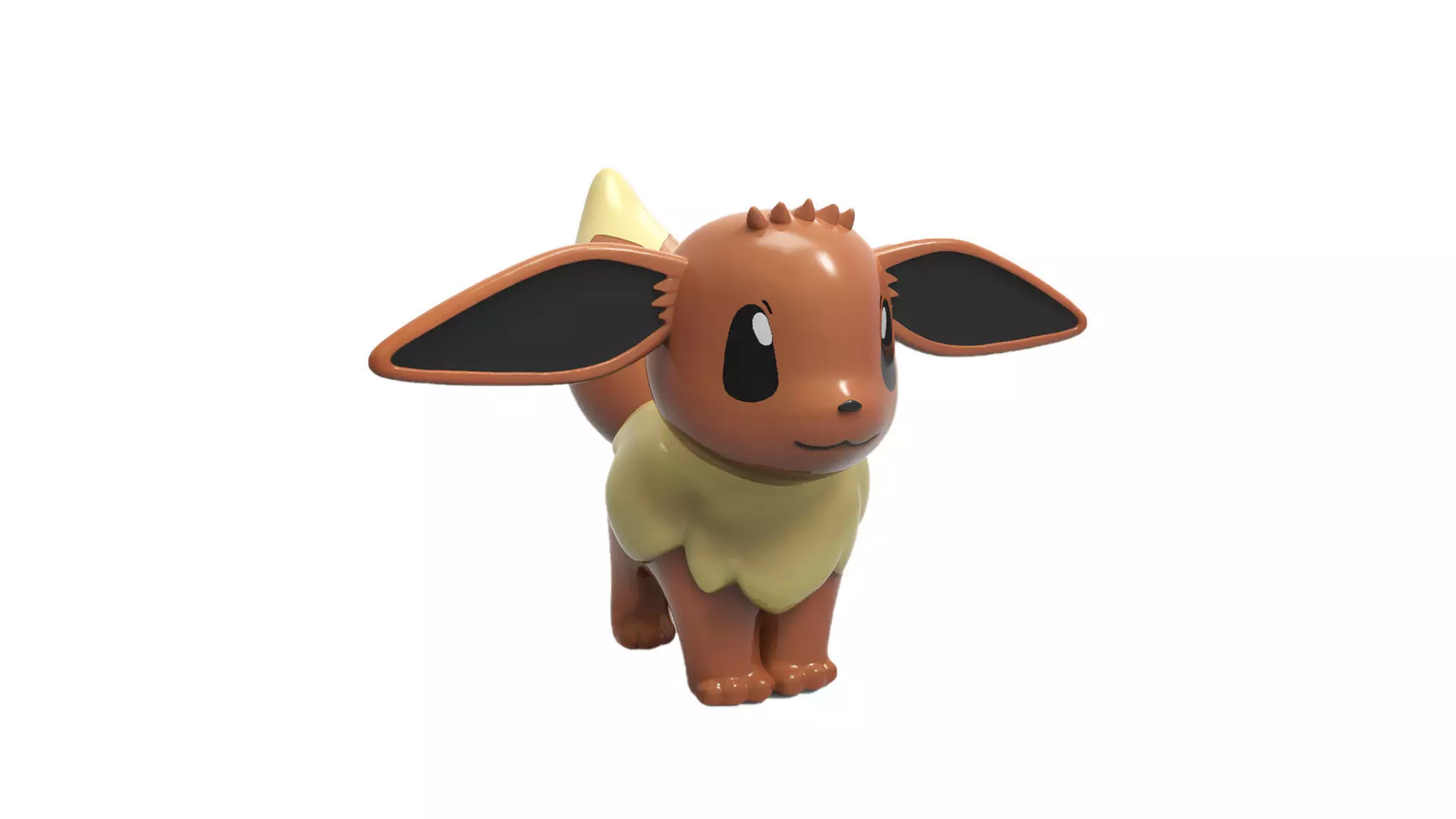 eevee pokemon figurine with ears 3D print model_0