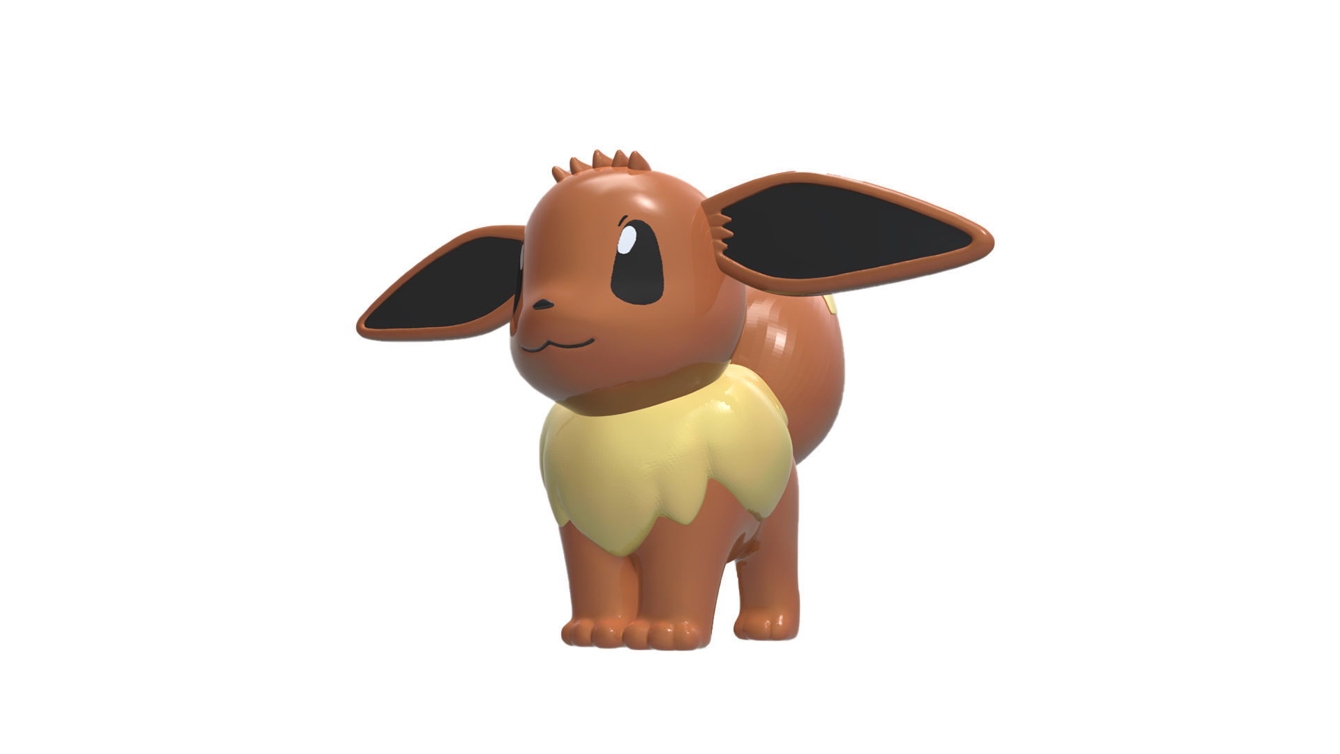 eevee pokemon figurine with ears 3D print model_6