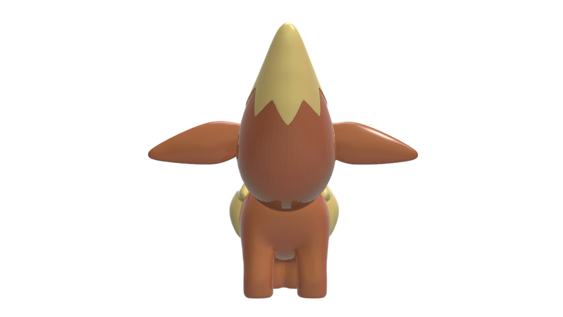 eevee pokemon figurine with ears 3D print model_4