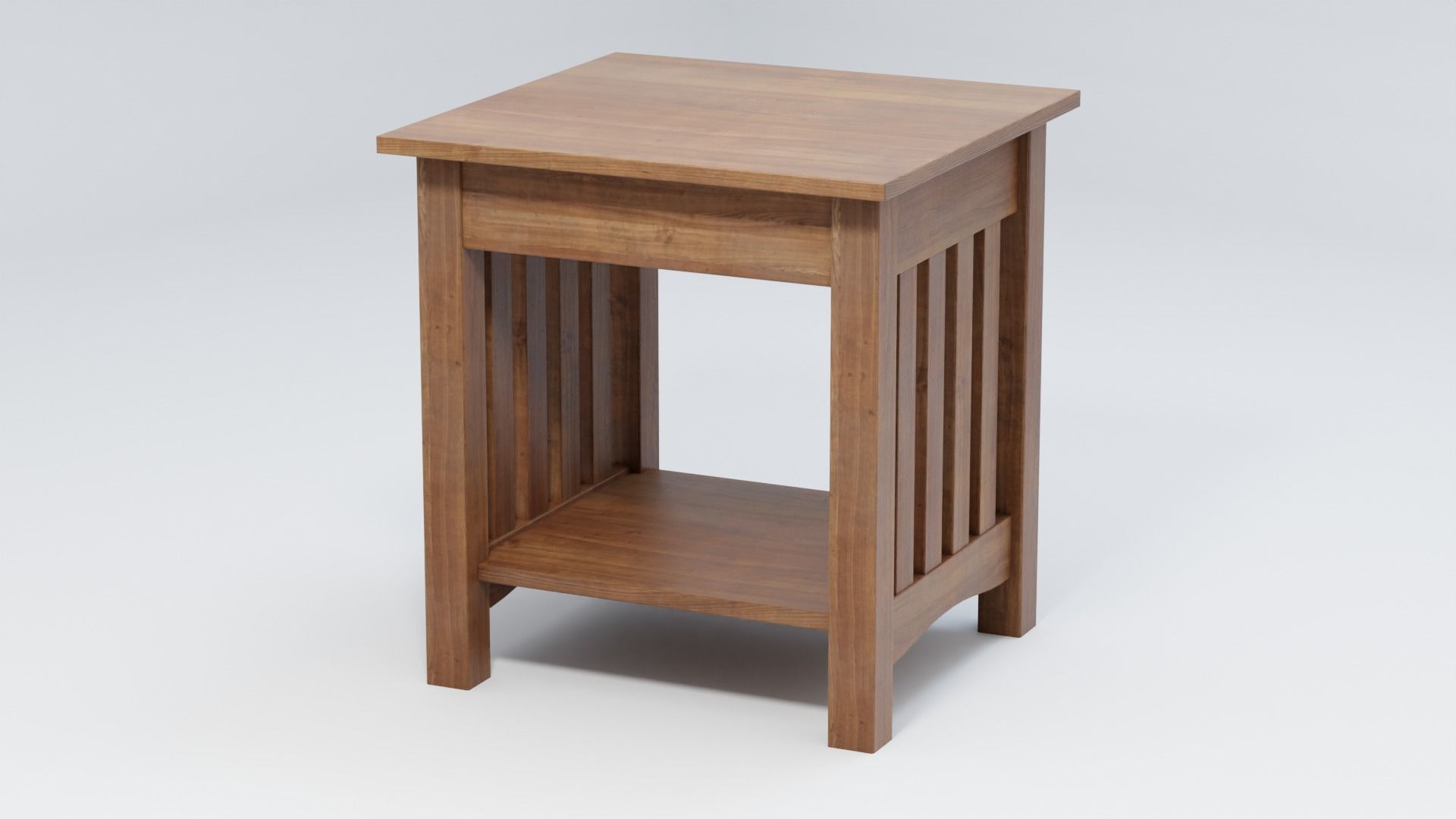 Classic Mission End Table 3D model_5