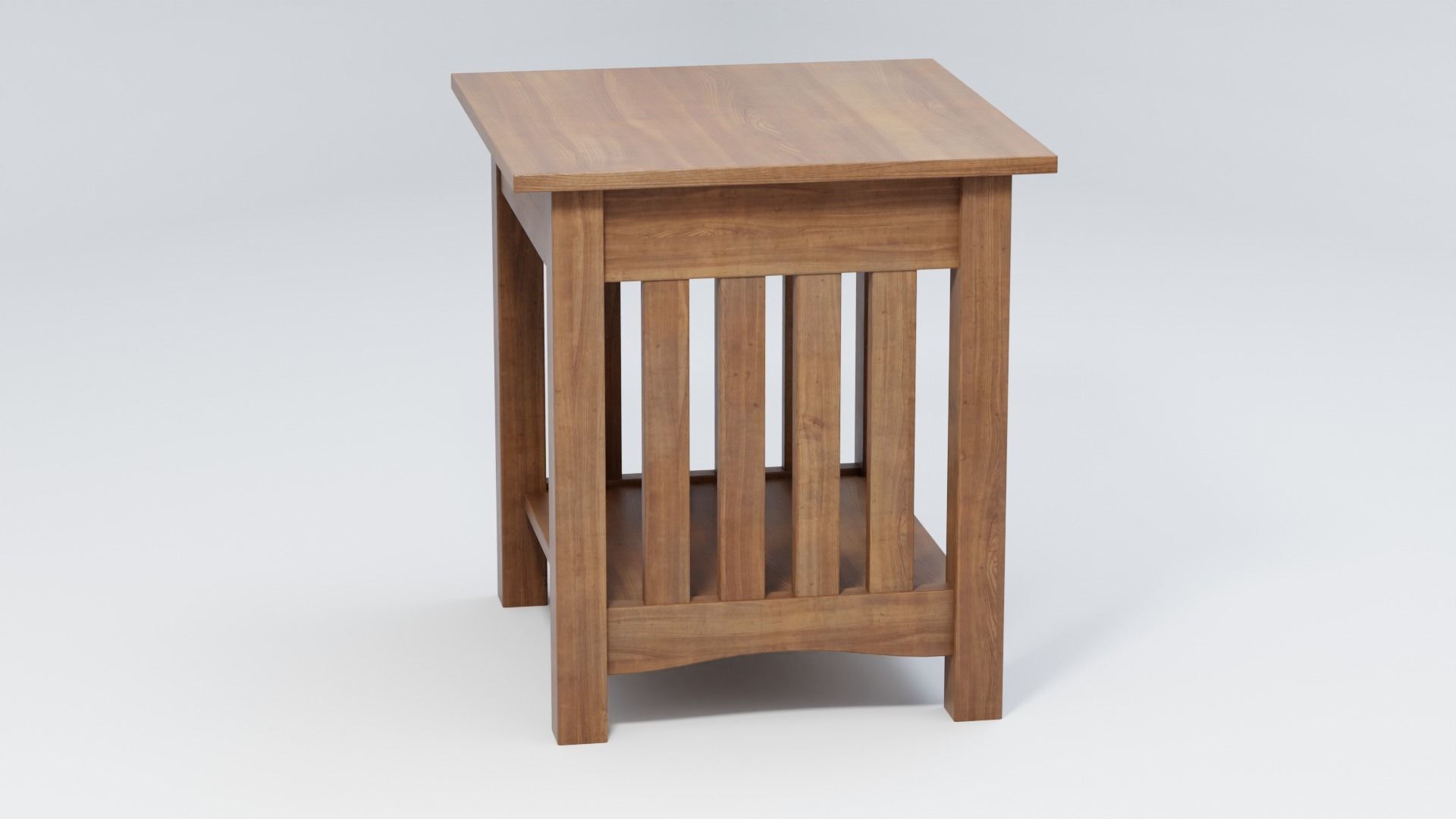 Classic Mission End Table 3D model_6