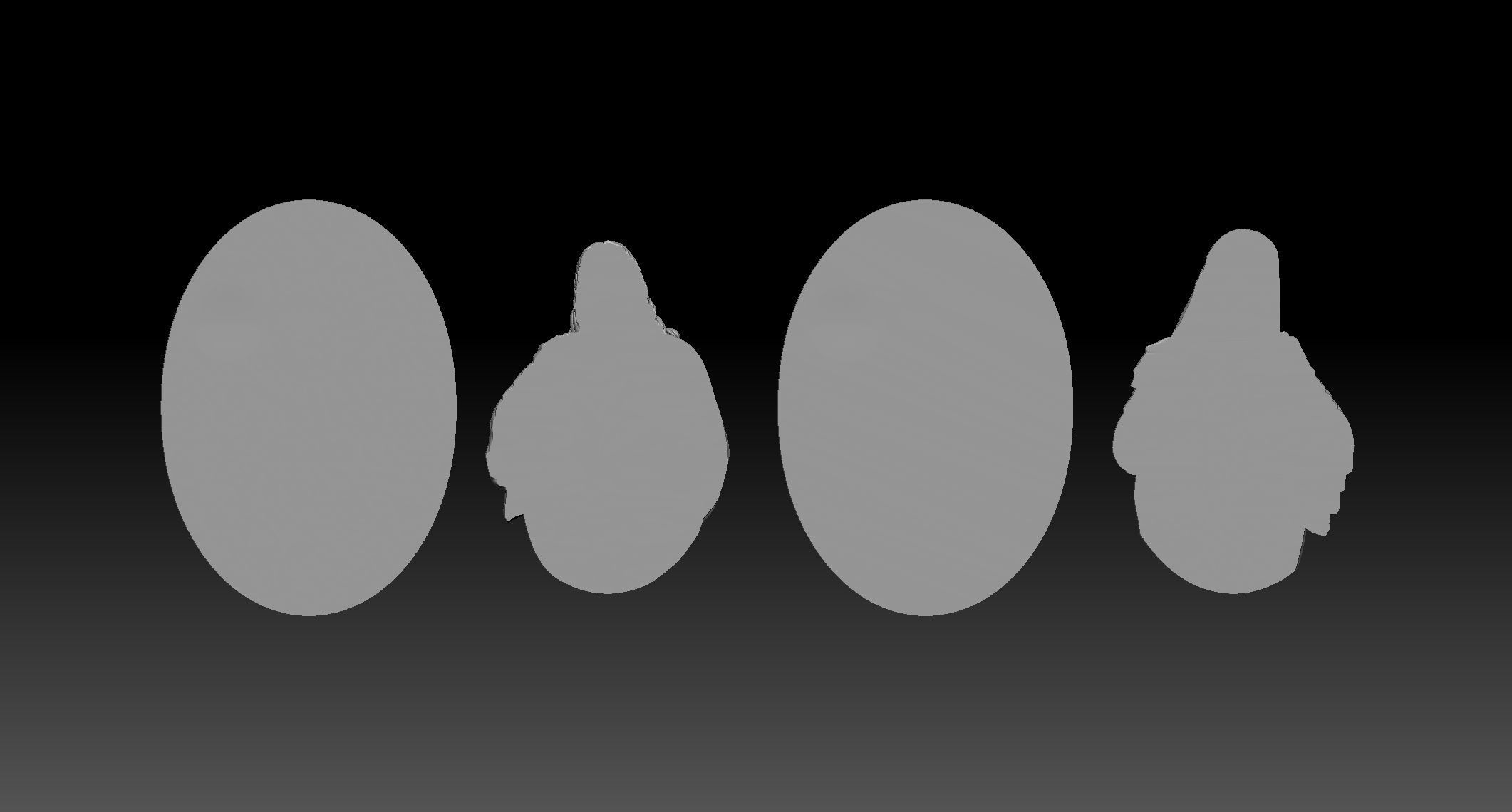 Jesus with Sacred Heart and Immaculate of Mary Pendant 3D print model_4