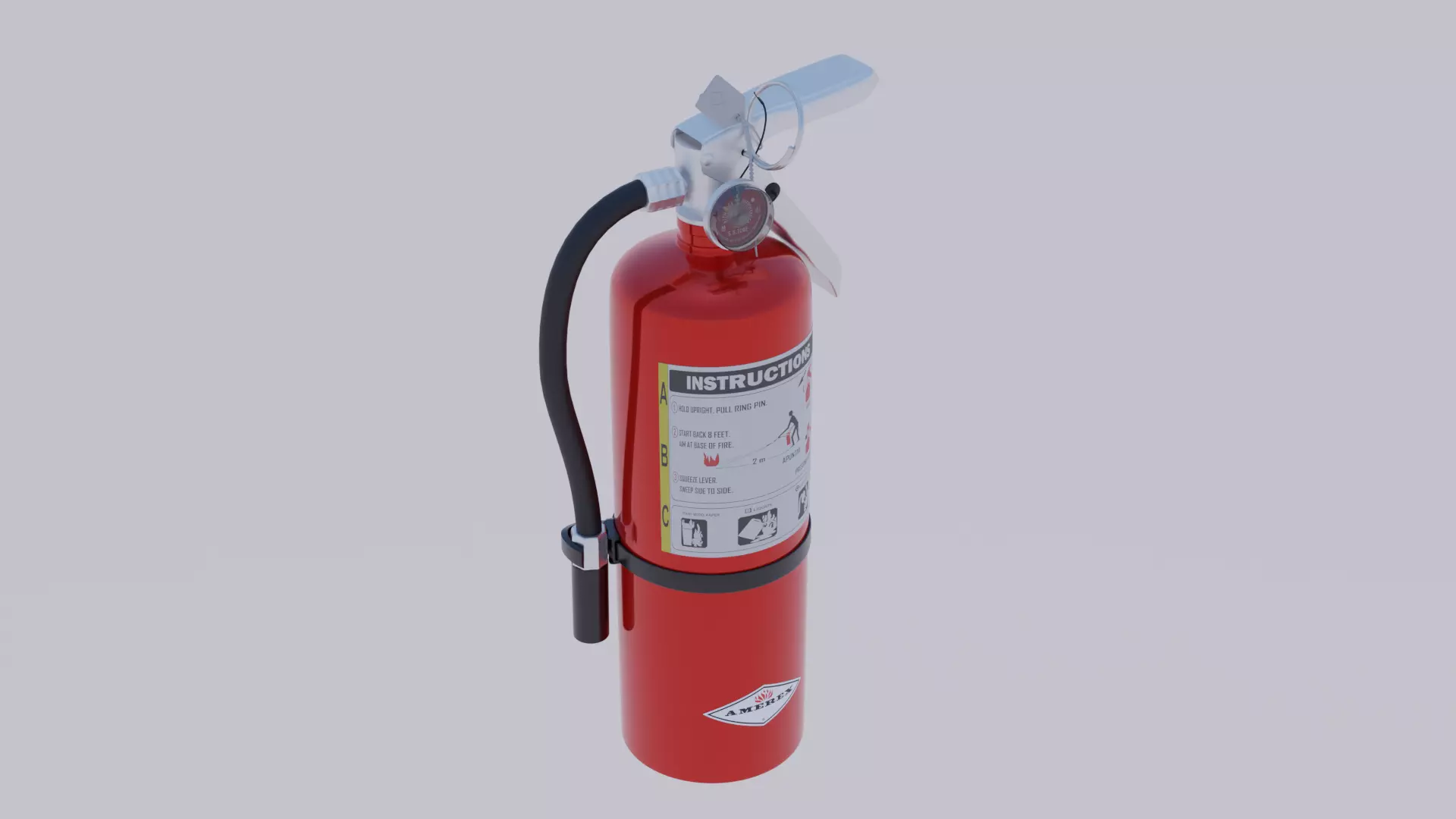 Amerex Fire Extinguisher 3D model
