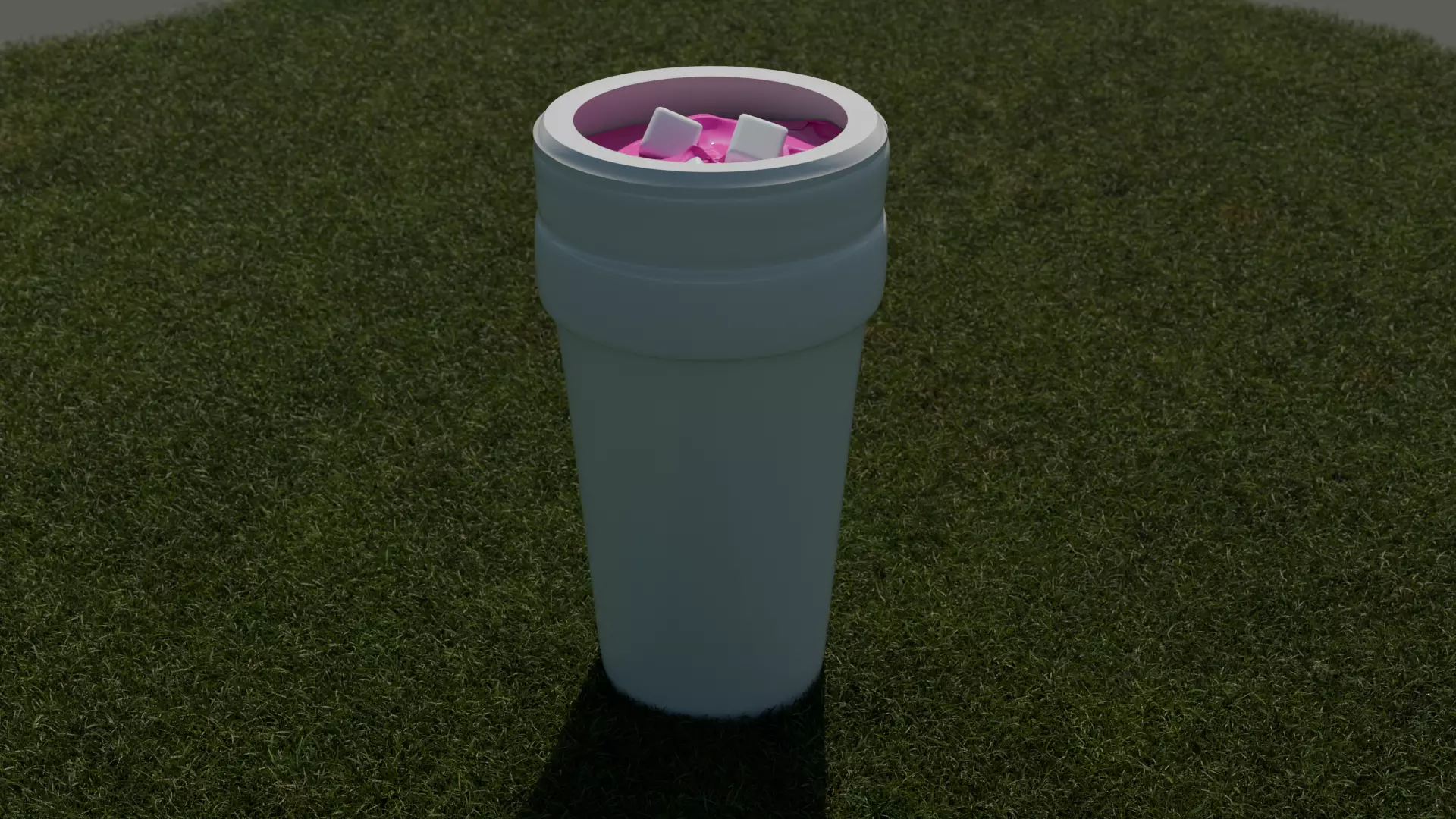 Double cup with lean inside  Low-poly 3D model_0