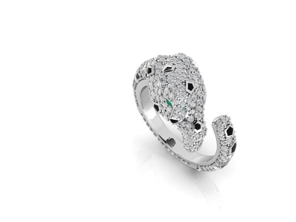 Bvlgari Panther ring 3D print model_3