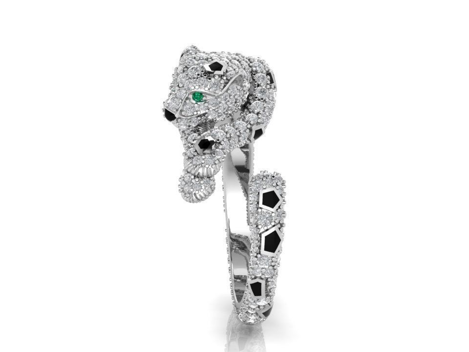 Bvlgari Panther ring 3D print model_2