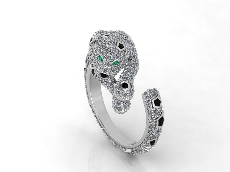 Bvlgari Panther ring 3D print model_1
