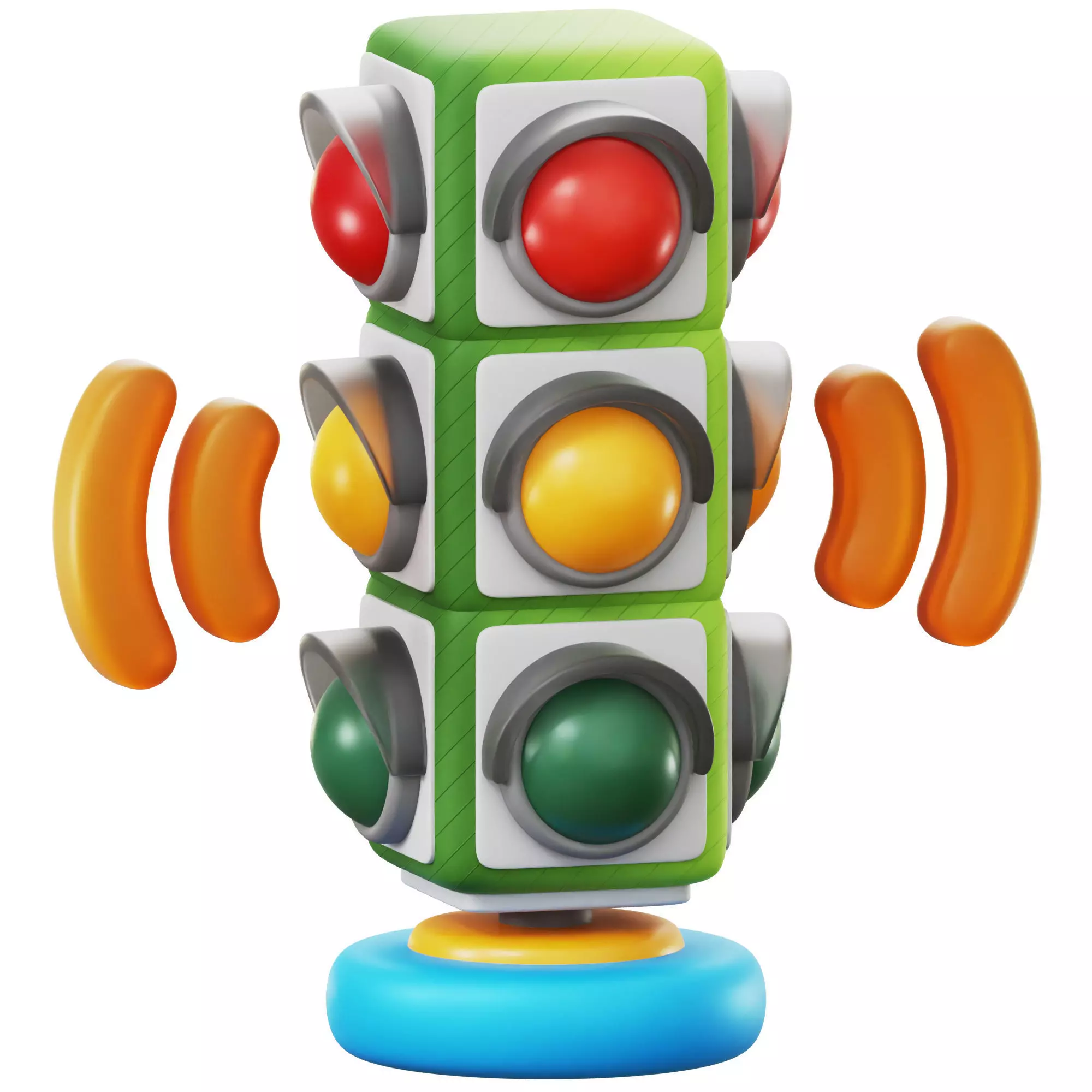 3D Smart Tech Smart Traffic Light Low-poly 3D model_0
