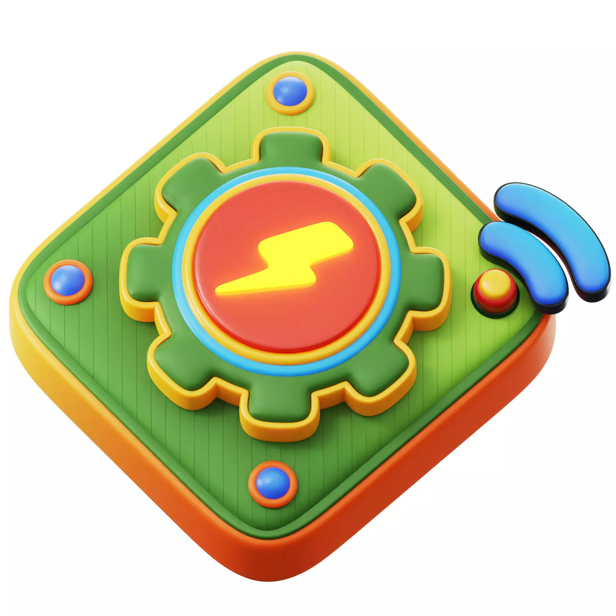 3D Smart Tech Smart Energy Controller Low-poly 3D model_0