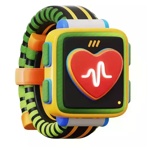3D Smart Tech Fitness Watch Low-poly 3D model