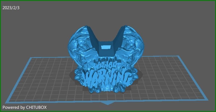 Without Warning Alien Bust Statue STL File 3D print model_9