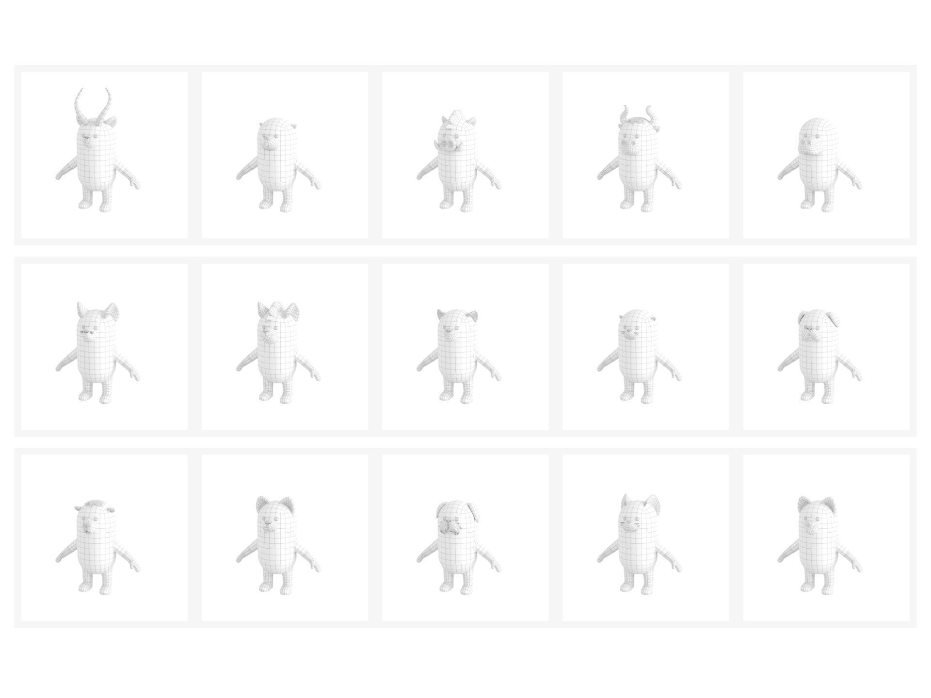 Cartoon Animals Model Pack 3 3D model_9