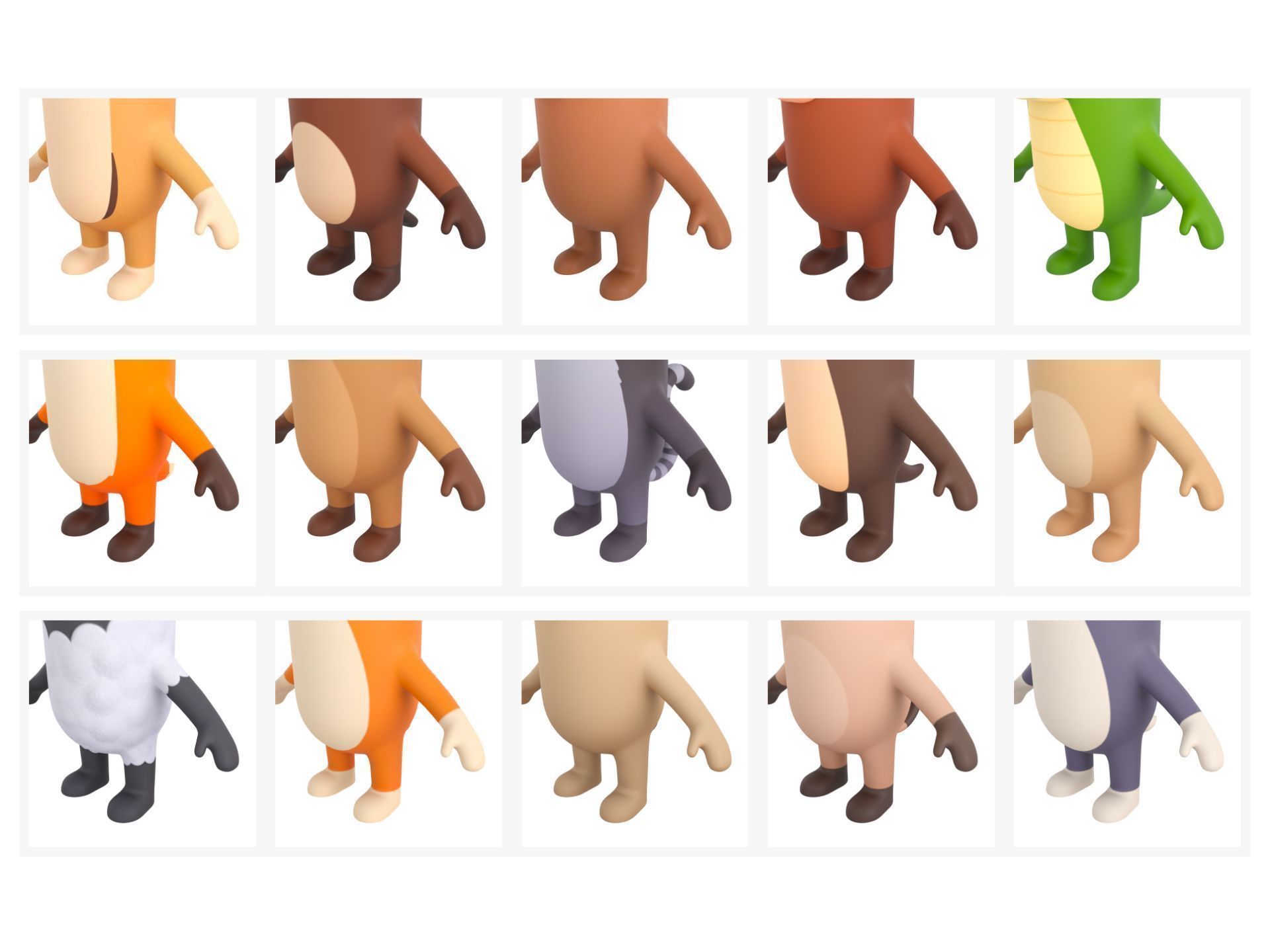 Cartoon Animals Model Pack 3 3D model_6