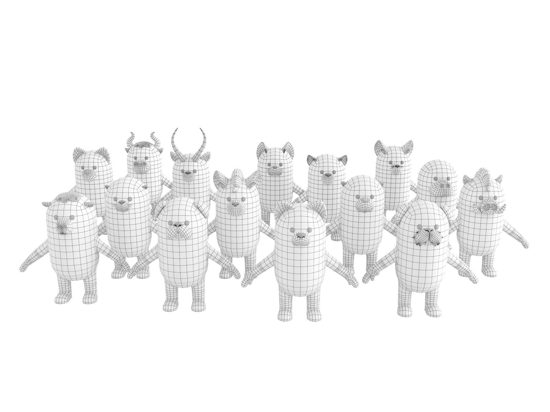 Cartoon Animals Model Pack 3 3D model_25