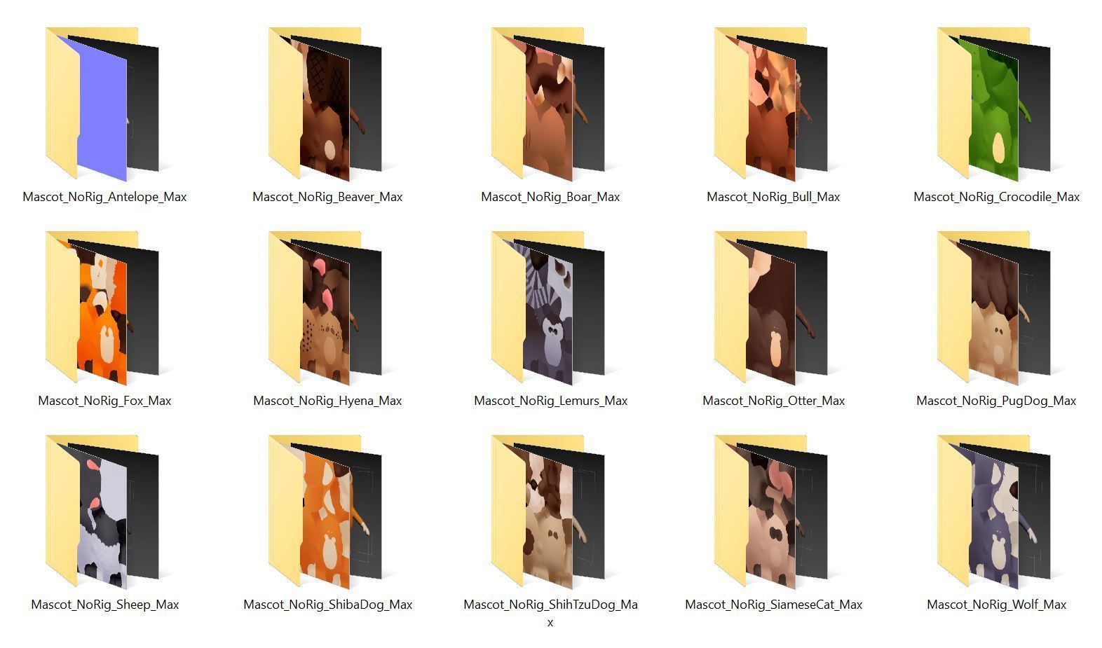 Cartoon Animals Model Pack 3 3D model_27