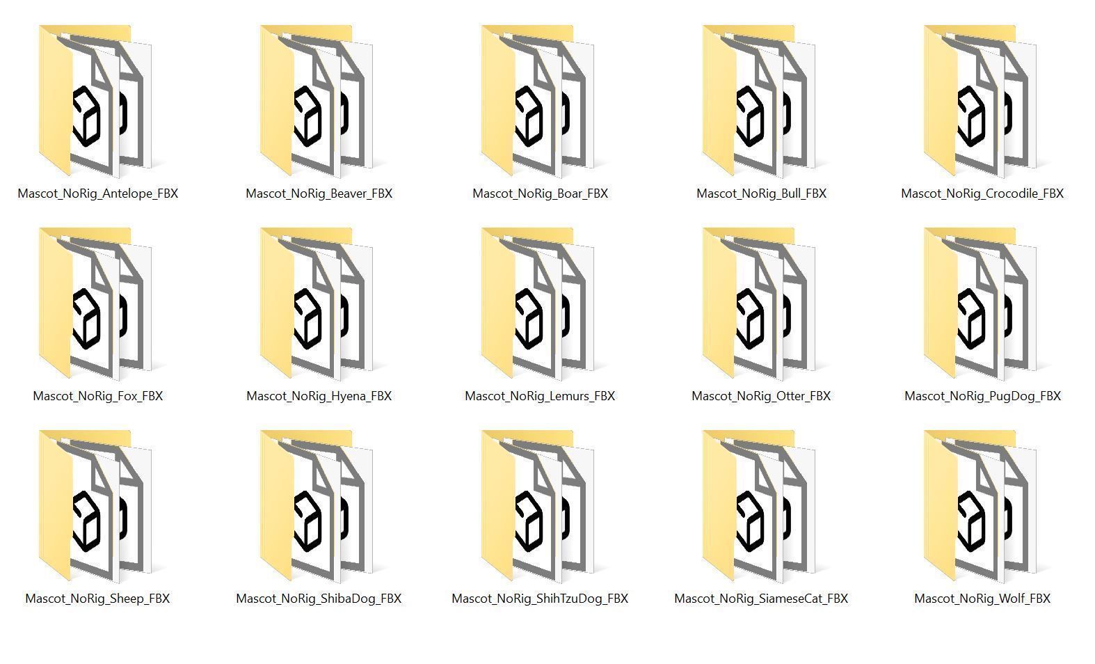 Cartoon Animals Model Pack 3 3D model_26