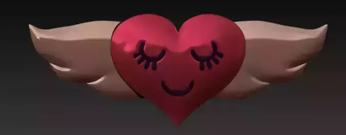 HEART WITH WINGS RETRO DECOR