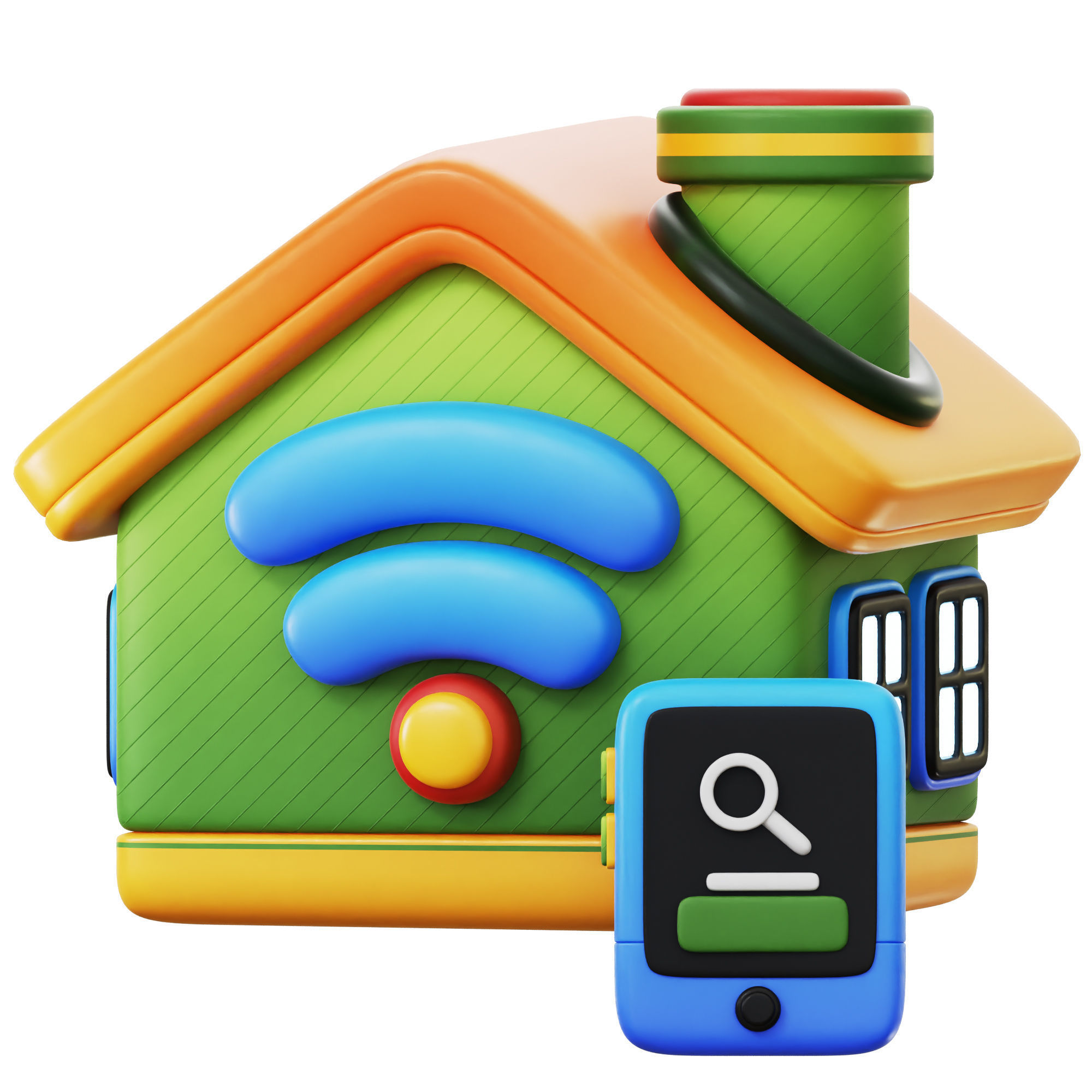 IOT Smart Technologies Icon Pack 3D Model Low-poly 3D model_16