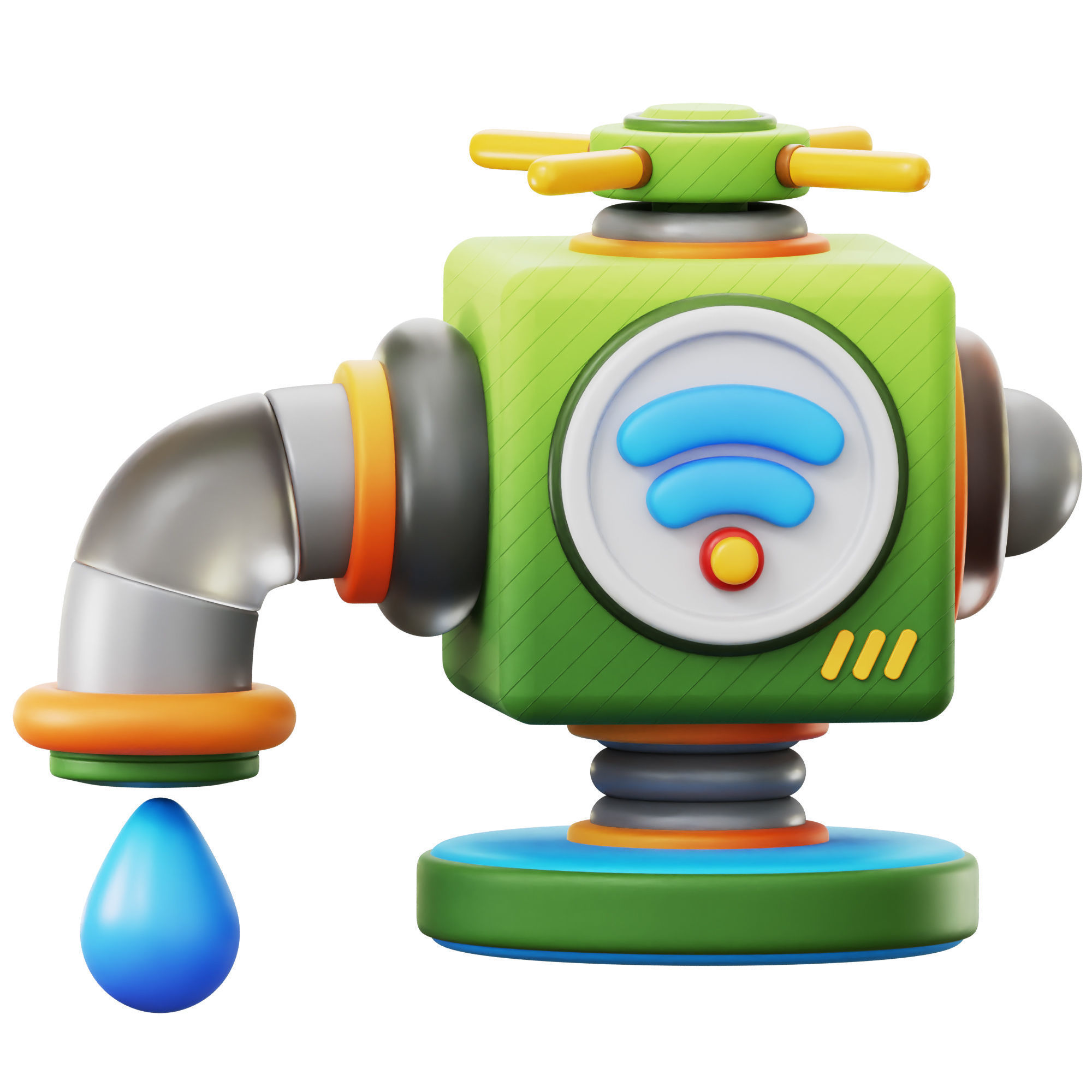 IOT Smart Technologies Icon Pack 3D Model Low-poly 3D model_20