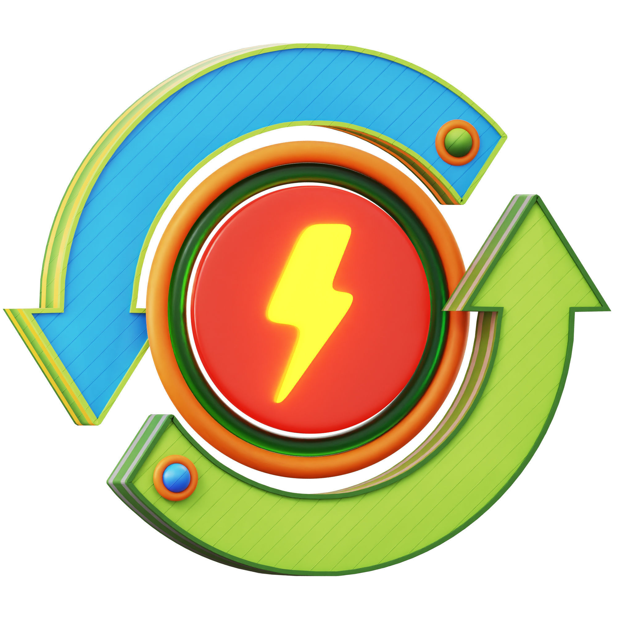 IOT Smart Technologies Icon Pack 3D Model Low-poly 3D model_5