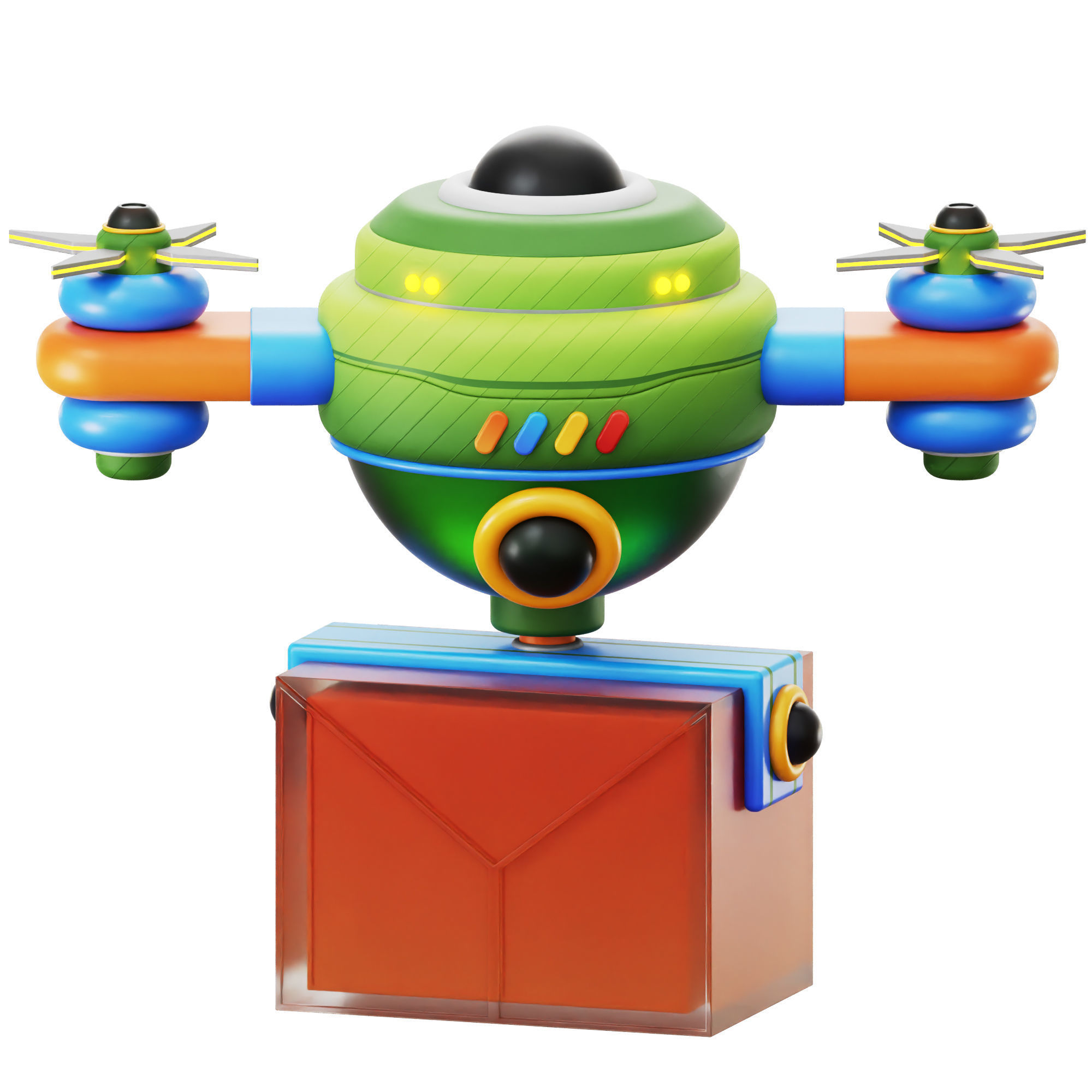 IOT Smart Technologies Icon Pack 3D Model Low-poly 3D model_3