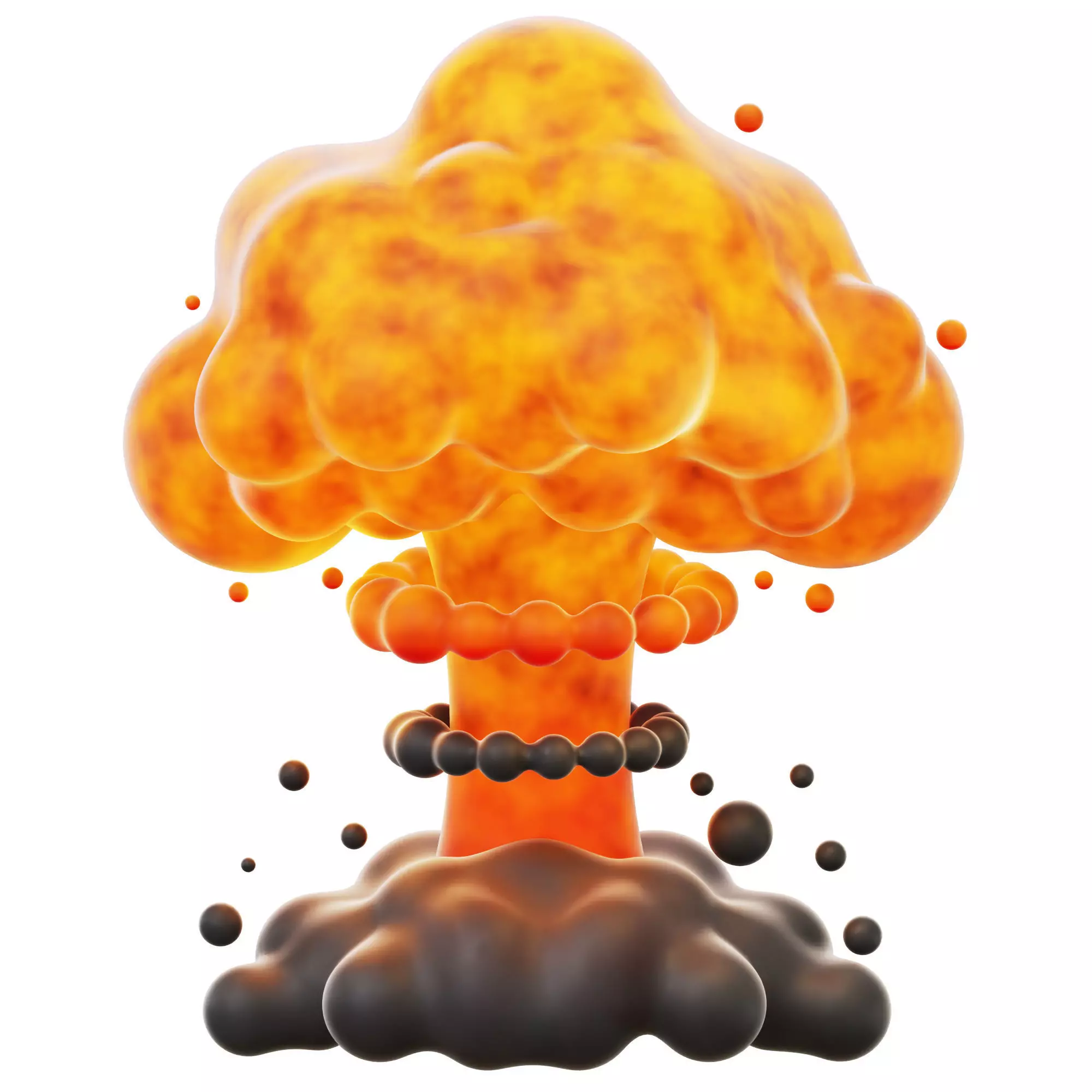 3D Army Explosion Low-poly 3D model