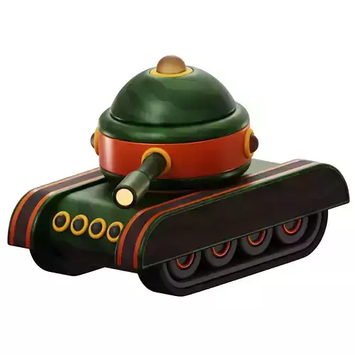 3D Army Tank Low-poly 3D model