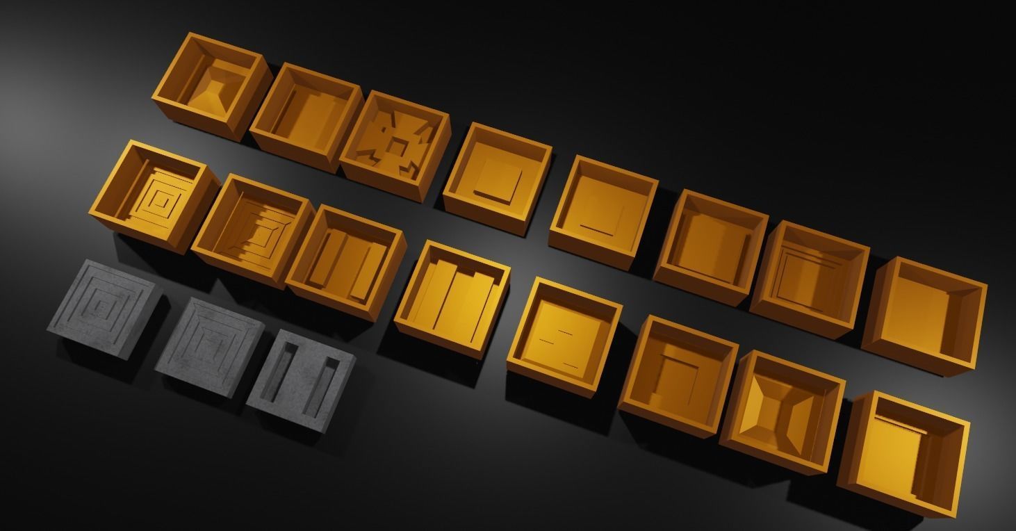 Molds For Tiles simple Collection Tiles Molds Prefabs 3D print model_2