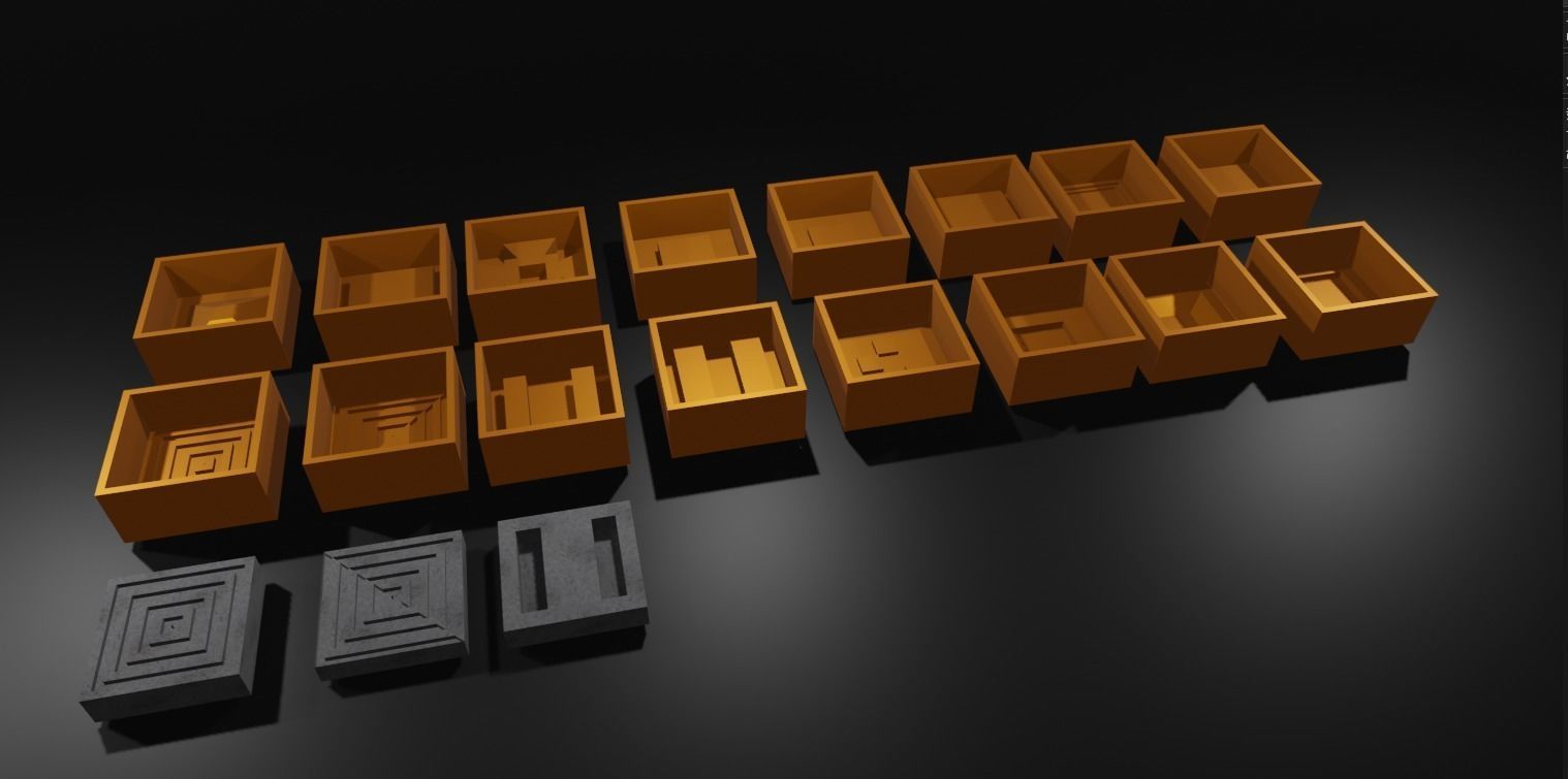 Molds For Tiles simple Collection Tiles Molds Prefabs 3D print model_1